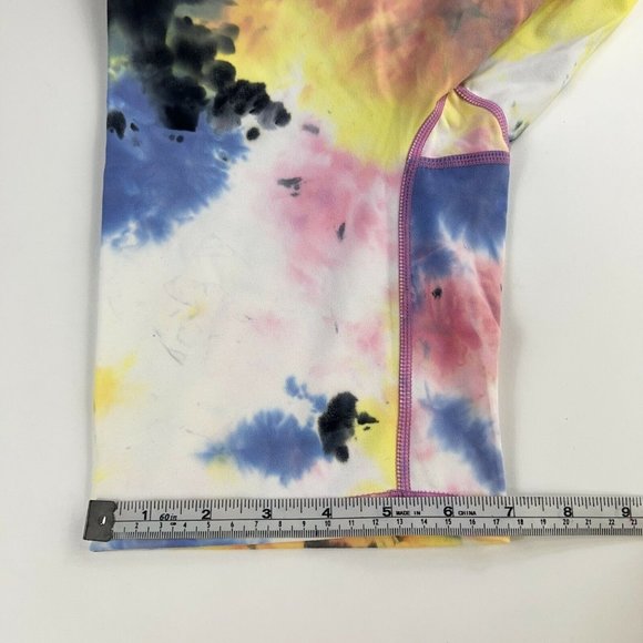 Balance Athletica The Cloud Rider Biker Short Logo Thunderstorm Tie Dye XXS New - Picture 6 of 12